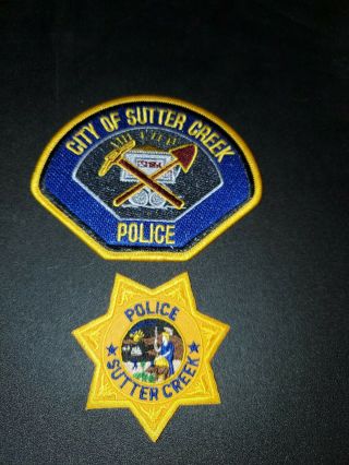 City Of Sutter Creek California Police Patches