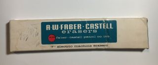 Vintage Box Of 10 Faber - Castell 7 " Electric Machine Erasers 79
