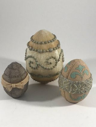 Jim Shore Rivers End Set Of 3 Eggs Figurine 4051562