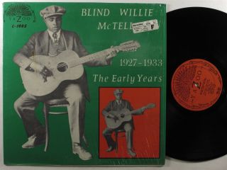 Blind Willie Mctell 1927 - 1933 The Early Years Yazoo Lp Nm Mono Shrink