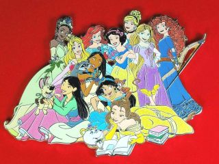 Disney Acme Jumbo Pin Treasured Classics Princess Le 100 Vhtf Princesses