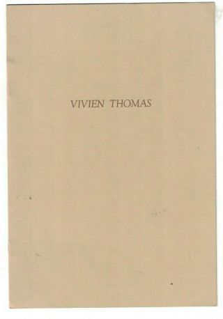Presentation Of A Portrait Of Vivien Thomas Johns Hopkins Heart Surgeon 1971
