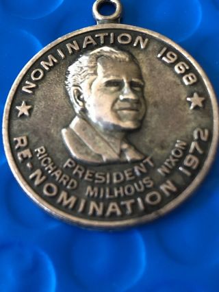 Richard M.  Nixon 1968 - 72 Repulican Convention (miami) Renomination Silver Token