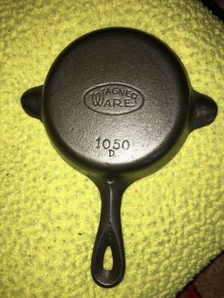 Vintage Small Griswold And A Wagner Cast Iron Skillet Ashtray 3