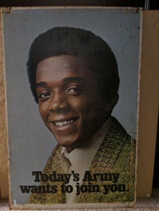 1971 Army Large Metal Sign,  " Today 