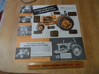 Sheppard Diesel Tractor Advertising Brochure Fold Out Poster In