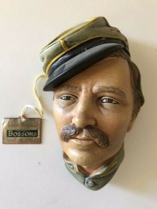 Bossons Head Chalkware Infantry Officer C.  S.  A.  American Civil War 1861 - 1865