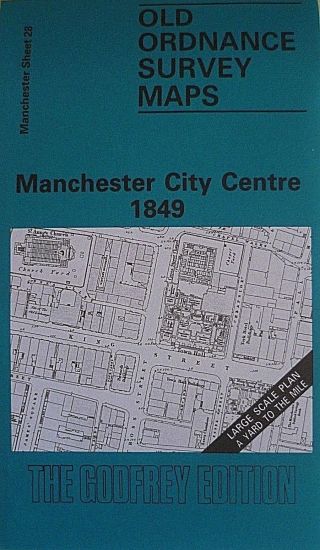 Old Ordnance Maps Manchester City Centre 1849 Large Scale Yard To Mile Godfrey