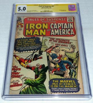 Tales Of Suspense 61 Cgc 5.  0 Ss Signed Stan Lee
