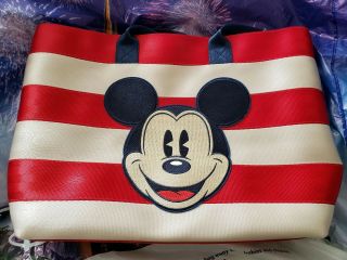 Disney Parks Harveys Mickey And Minnie Mouse Americana Streamline Tote Bag