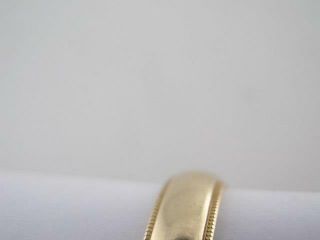14K Gold Men ' s Wedding Band Ring - Milgrain - 6mm - size 12 no mono - vintage 3