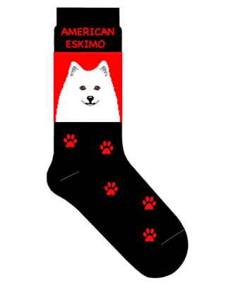 American Eskimo Crew Socks Unisex Red