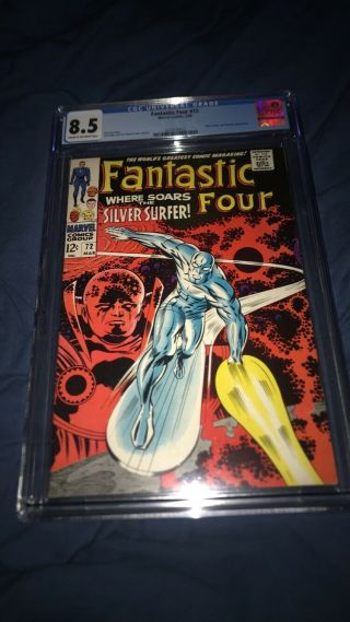 Fantastic Four 72 Cgc 8.  5 C - Ow Classic Silver Surfer Cover