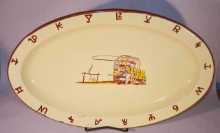 Vintage Monterrey Western Ware 15 1/2 " Enamelware Oval Serving Platter