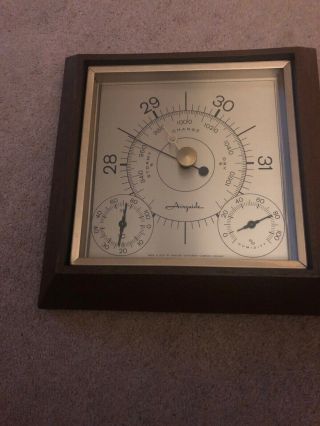 Vintage Airguide Barometer Weather Station Wall Decor Mid - Century Modern U.  S.  A.