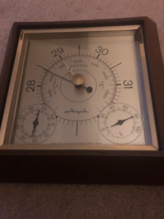 Vintage Airguide Barometer Weather Station Wall Decor Mid - Century Modern U.  S.  A. 2