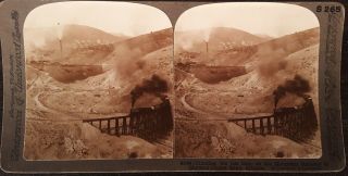 Underwood Stereoview Last Loop On The Mountain Railway To Morenci Copper Mines