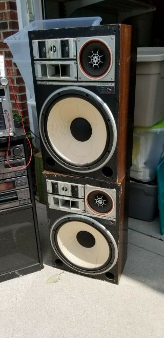 Vintage Kenwood Kl - 999dx 5 - Way Floor Speakers 350 Watts 16” Woofers