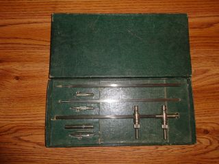 Vintage N 1078 K & E Arrow Beam Compasses Drafting Tools