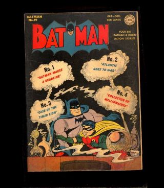Golden Age 1943 Batman 19 The Caped Crusader & Boy Wonder Vs.  Nazis & Joker