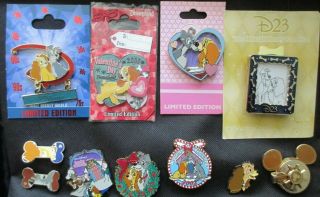 Disney Lady And The Tramp - Medium Pin Trading Bag With 40 Random Pins
