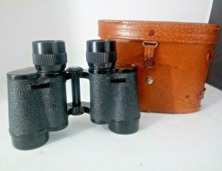 Vtg Puritan Precision Coated Optics Binoculars 8 X 30 Field 7 " With Case