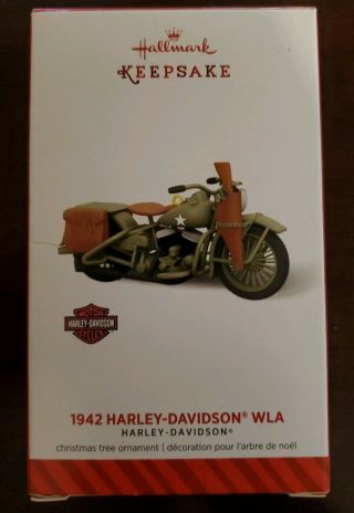 Hallmark Keepsake Ornament 1942 Harley Davidson Motorcycle Wla 2014