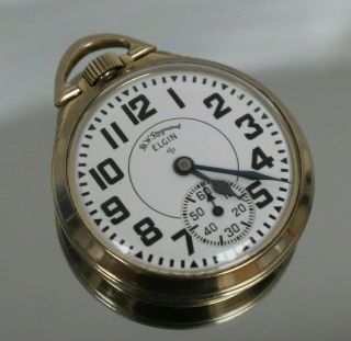 Vintage Elgin Bw Raymond Pocket Watch 21j Gr 571 10k Gold Fill Railroad