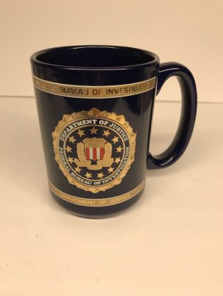 Fbi Heraldry Porcelain Coffee Mug Federal Bureau Of Investigation