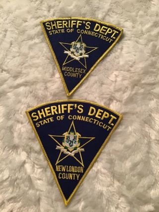 State Of Connecticut - Sheriff Patches - Middlesex London Counties (a110)