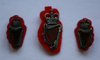 Obsolete Royal Ulster Constabulary Cap And Collar Badges,  Disbanded In 2001