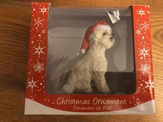Sandicast Bichon Frise Christmas Dog Ornament