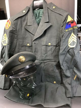 Army 1960s Vietnam Us Army Ranger Dress Coat & Hat.  & Authentic