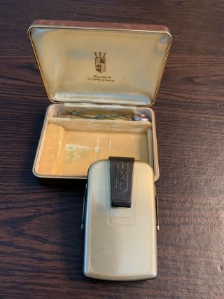 Vintage Zenith Miniature 75 Hearing Aid " The Royalty Of Hearing " Gold Tone Box