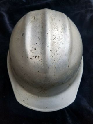 Vintage E.  D.  Bullard Silver Aluminum 502 Hard Boiled Ironworker Miner Hard Hat