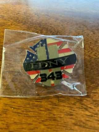 York City Fire Department Pin - Fdny 9 - 11 - 01 343 - Never Forget - Fireman