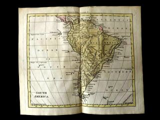 1700s Map Of South America - Engraved For Walker 