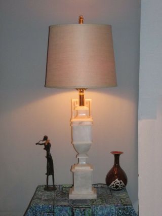 Vintage Alabaster Lamp Large Honi Chilo Table Lamp Stunning