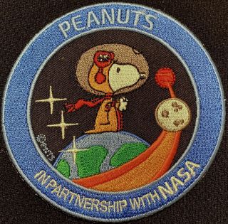 Snoopy Peanuts Nasa Space Patch - Moon Campaign - In Partnership With Nasa - 3.  5”
