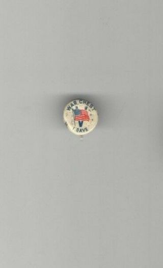 1940s Pin Wwii Homefront Pinback V For Victory War Chest I Gave Button