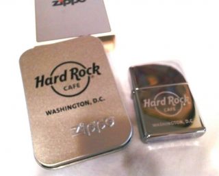 Vintage Washington D.  C.  Hard Rock Cafe Zippo Lighter 2008 Nib