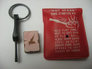 Vintage Boy Scouts B.  S.  A.  " Hot Spark " Fire Starter Kit Be Prepared Camp Fire