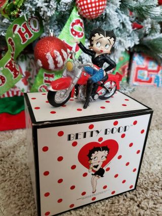 1999 Betty Boop Easy Rider Figurine Motorcycle With Box
