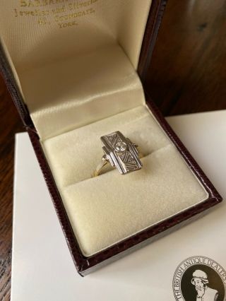 Antique Art Deco Platinum & Yellow Gold Diamond Engagement Ring