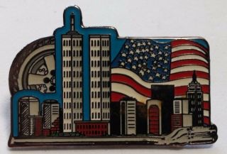 9/11 Patriotic Twin Towers Commemorative Lapel/vest/hat Pin Silver Tone