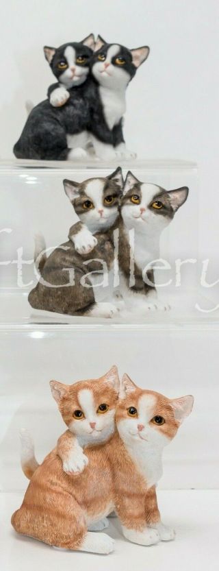 Cats Kittens Ornament By Leonardo,  Cat / Kitten Figurine - Colour Choice