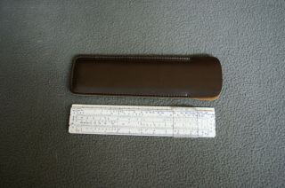 Vintage Raphoplex Koh - I - Noor Slide Rule 1612 W/leather Case France Made