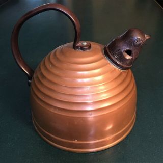 Vintage Bakelite Chick Bird Whistle Revere Ware Beehive All Copper Kettle Teapot