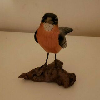 Hand Painted And Carved Wood American Robin - 5