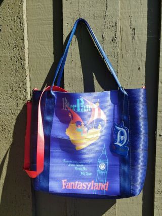 Harveys Seatbelt Bag Disneyland Poster Tote Disney Peter Pan Purse Bag